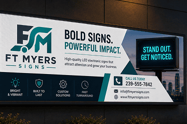 Digital display board signage Fort Myers FL LED advertising sign