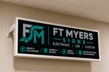 Electronic message center sign Fort Myers FL LED business display